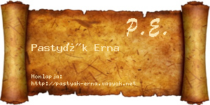 Pastyák Erna névjegykártya
